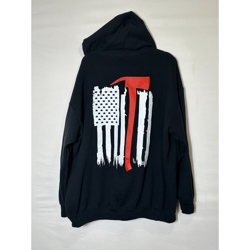American Firefighter Port & Company Core Fleece Hoodie Men's Size XL